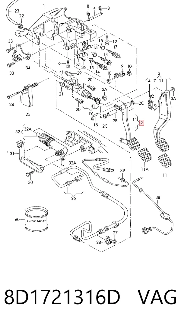 Pedal embrague Audi A6 C5