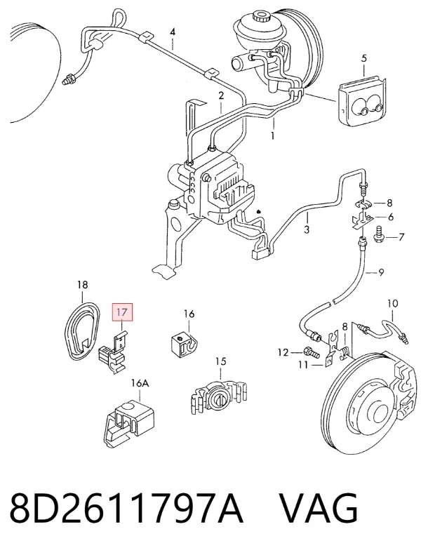 Claxon 8D2611797A VAG