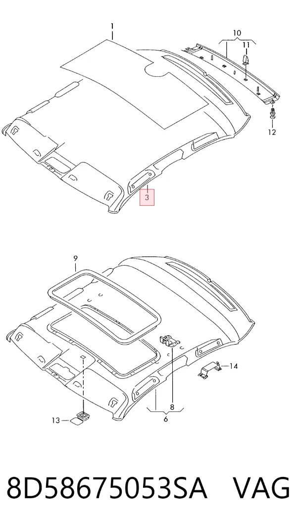Techo interior Audi A4 B5