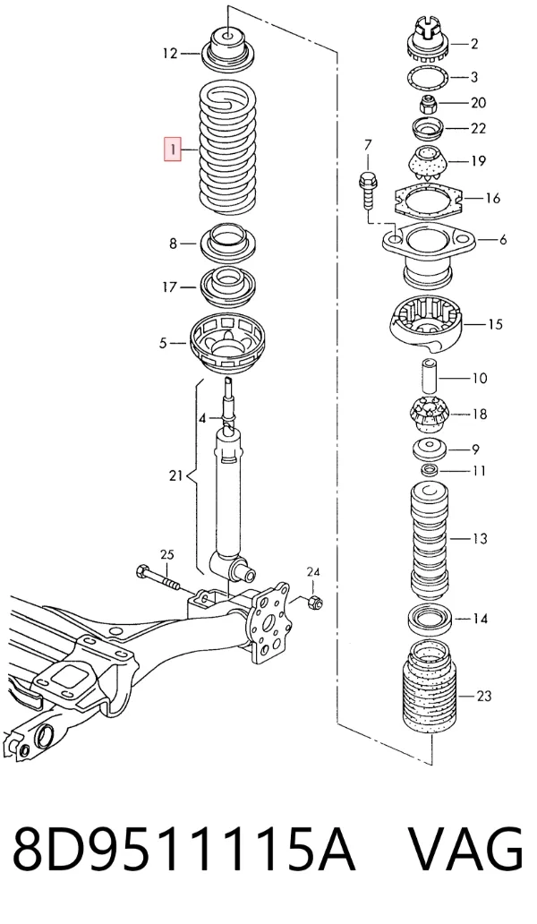 Muelle 8D9511115A VAG