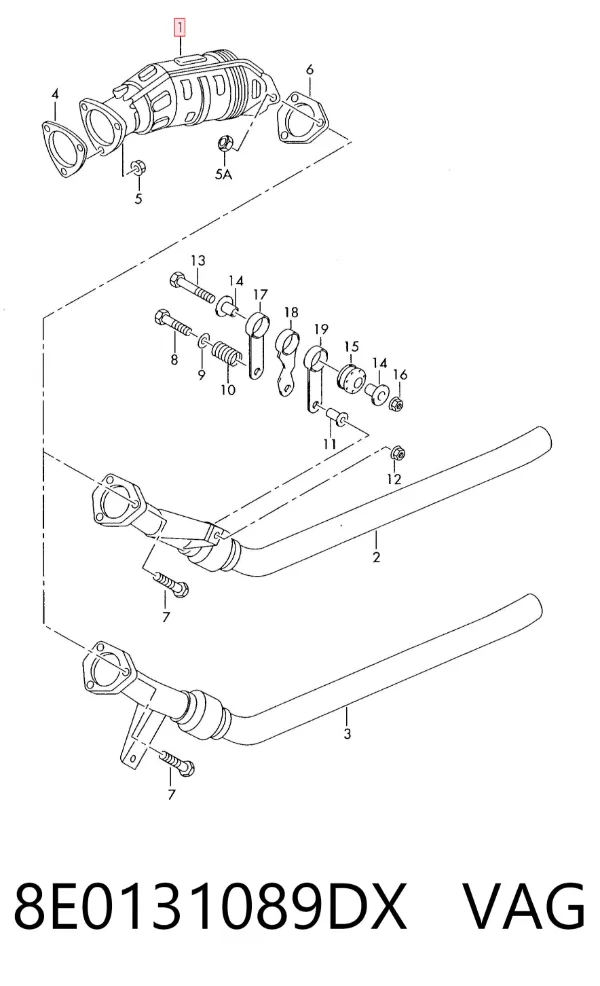 Catalizador 8E0131089DX VAG