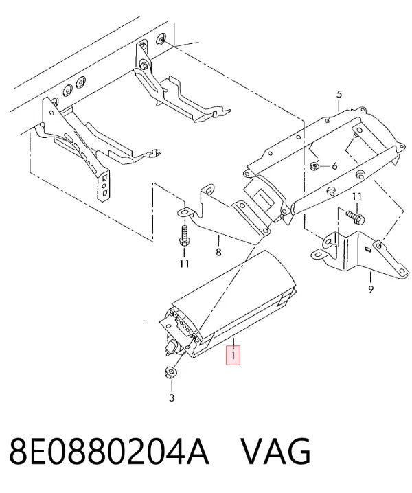 Airbag lateral 8E0880204A VAG