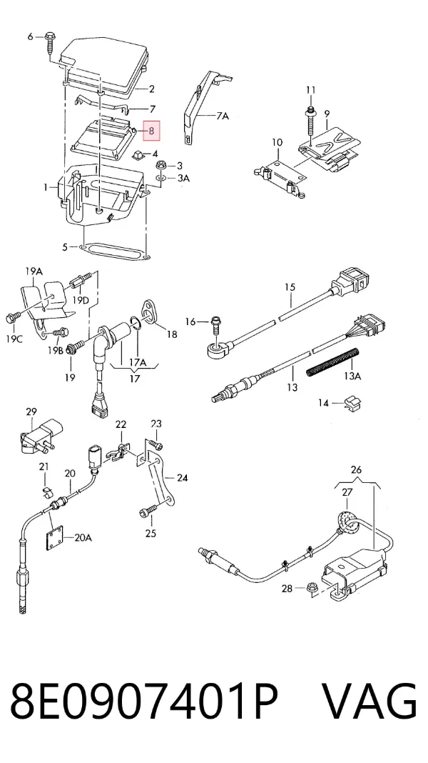 ECU 8E0907401P VAG