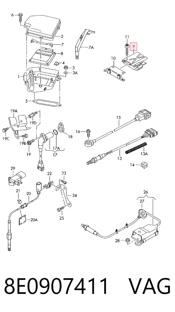 ECU 8E0907411 VAG