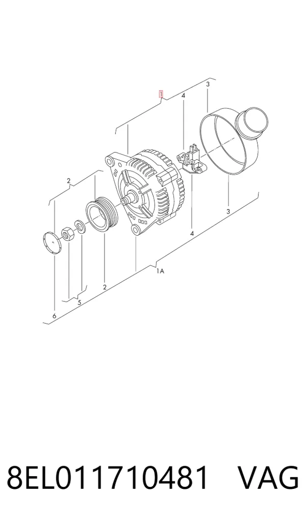 Alternador 8EL011710481 VAG