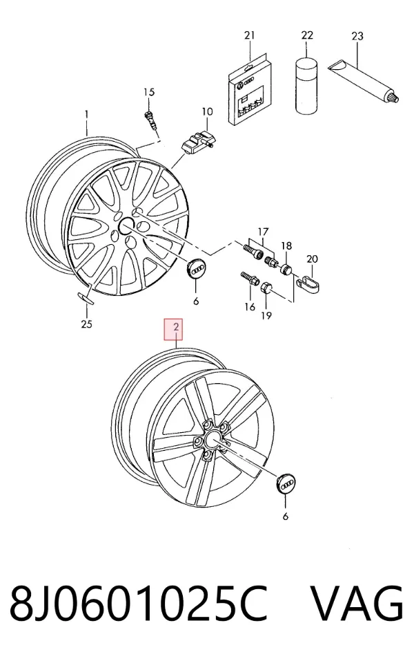 Llantas 8J0601025C VAG