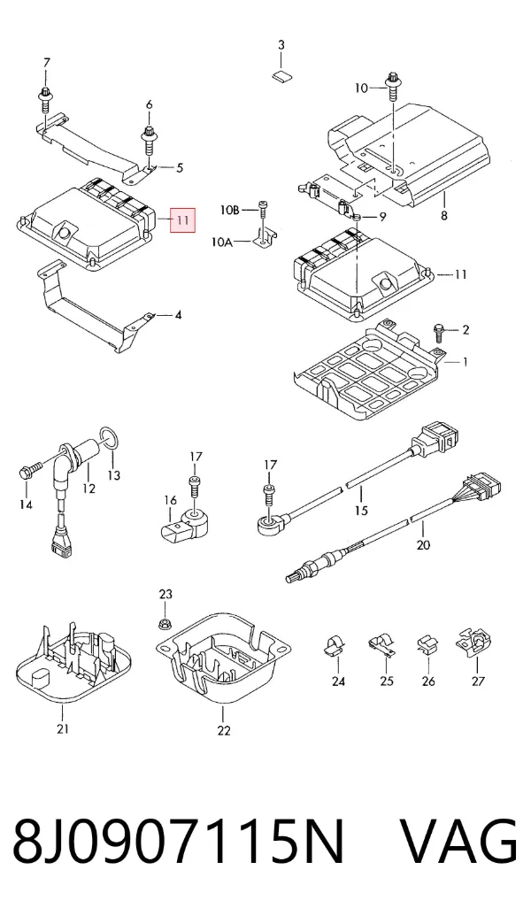 ECU 8J0907115N VAG