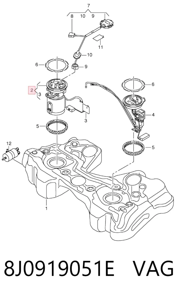 Bomba de gasolina 8J0919051E VAG