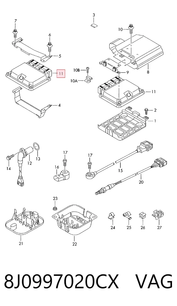 ECU 8J0997020CX VAG
