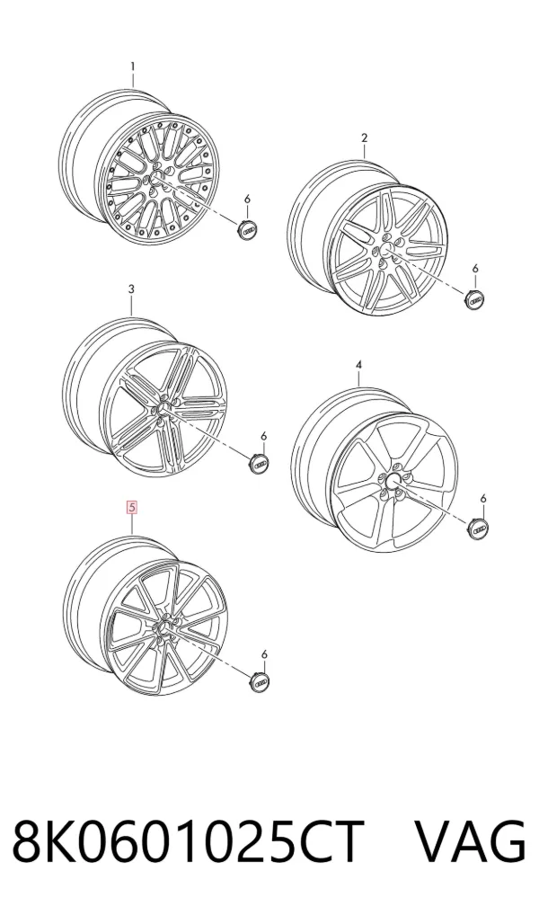 Llantas 8K0601025CT VAG