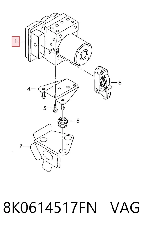 Módulo ABS 8K0614517FN VAG