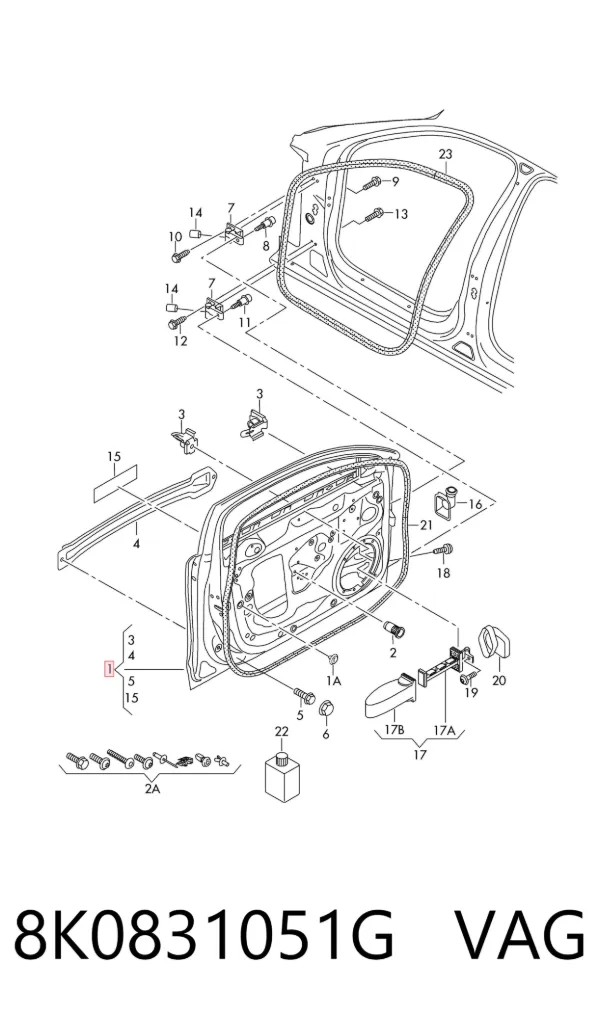 Puerta delantera izquierda Audi A4 Avant B8