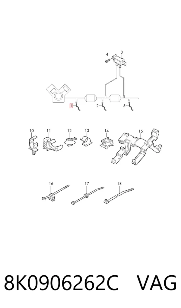 Sensor de oxígeno previo al catalizador 8K0906262C VAG