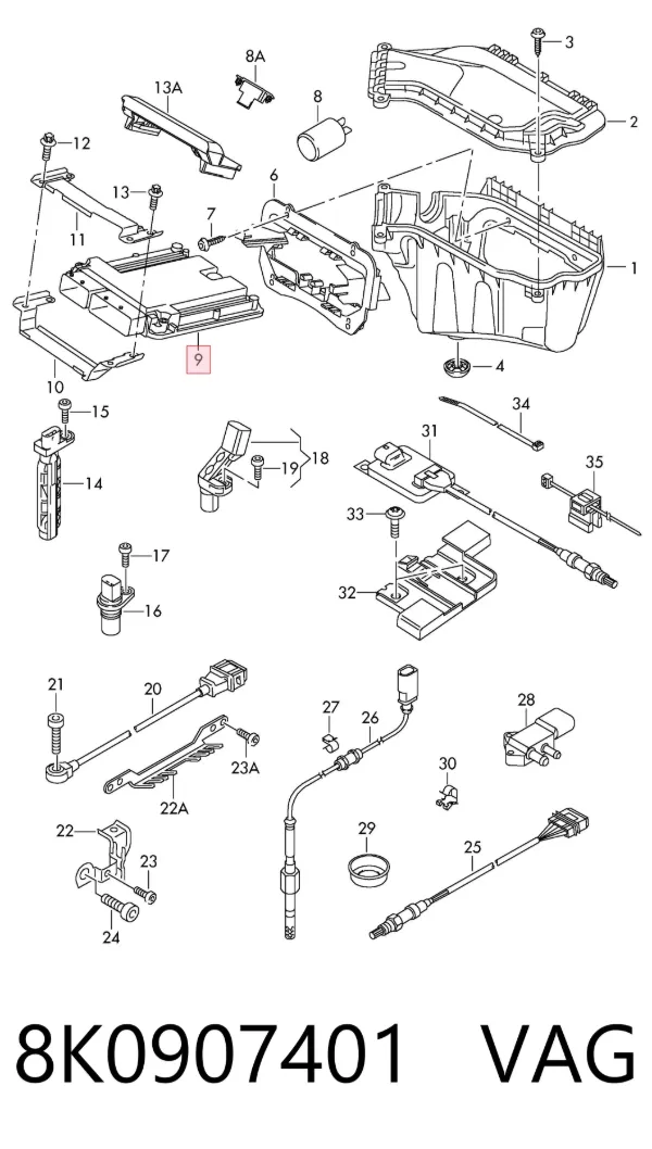 ECU 8K0907401 VAG