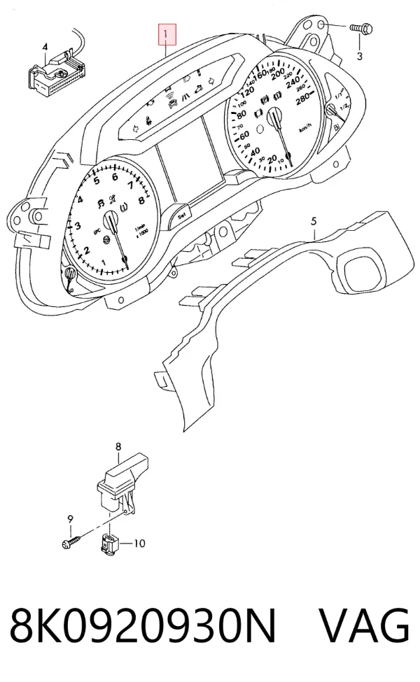 Cuadro instrumentos 8K0920930N VAG