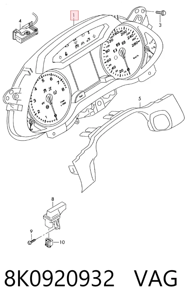Cuadro instrumentos 8K0920932 VAG