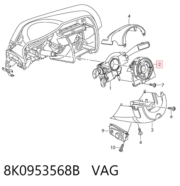 Anillo AIRBAG 8K0953568B VAG
