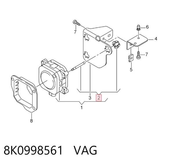 Soporte del radar de control de crucero (distronic) 8K0998561 VAG