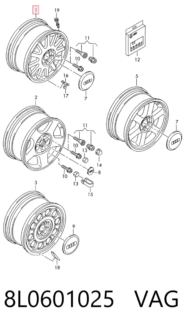 Llantas 8L0601025 VAG