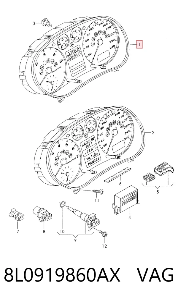 Cuadro instrumentos 8L0919860AX VAG