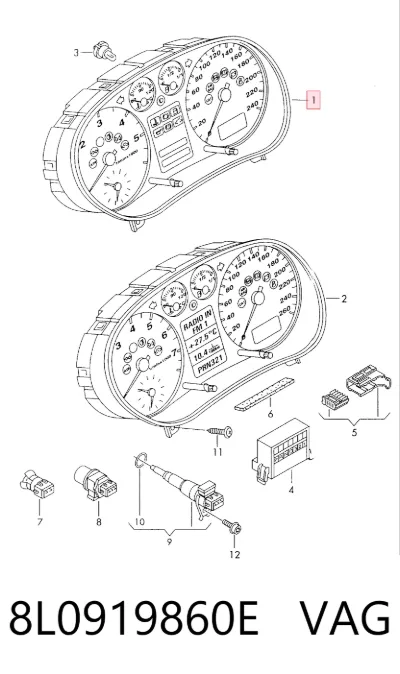 Tablero de instrumentos VAG 8L0919860E