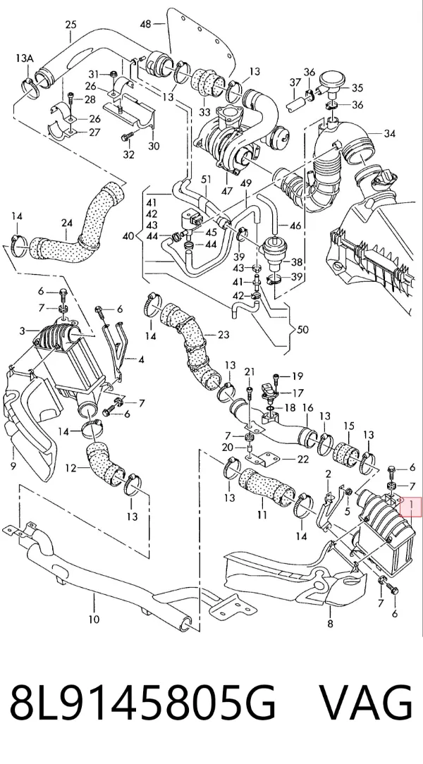Intercooler 8L9145805G VAG