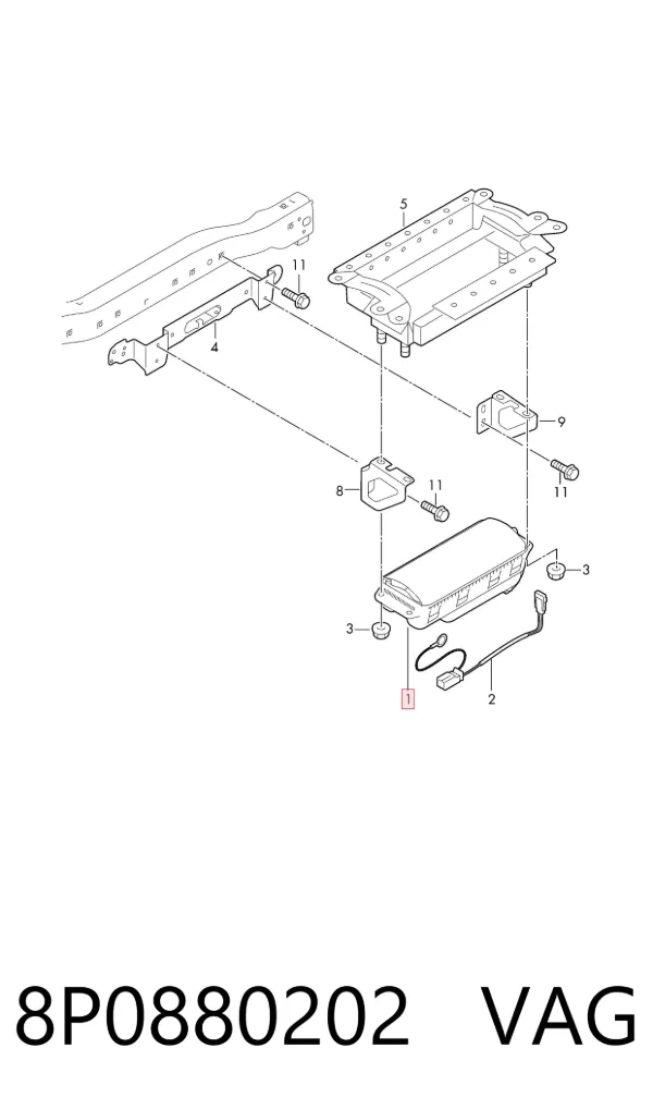 Airbag lateral 8P0880202 VAG