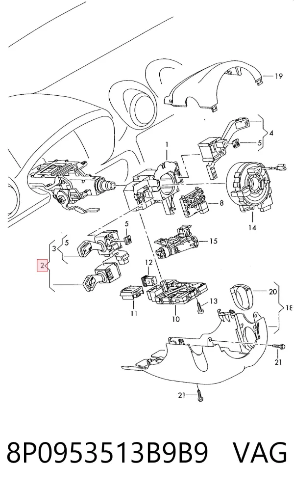  8P0953513B9B9 VAG