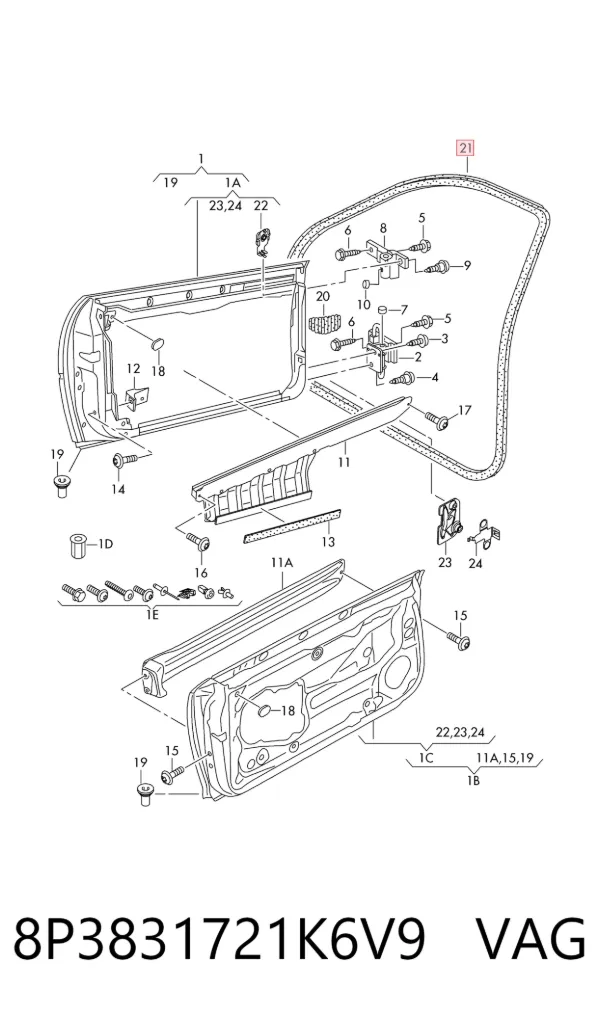  8P3831721K6V9 VAG