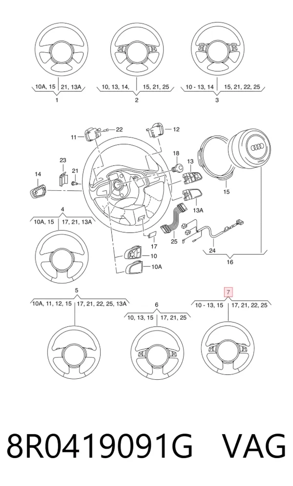 Volante 8R0419091G VAG