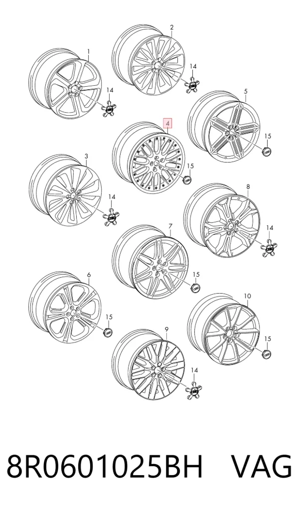 Llantas 8R0601025BH VAG