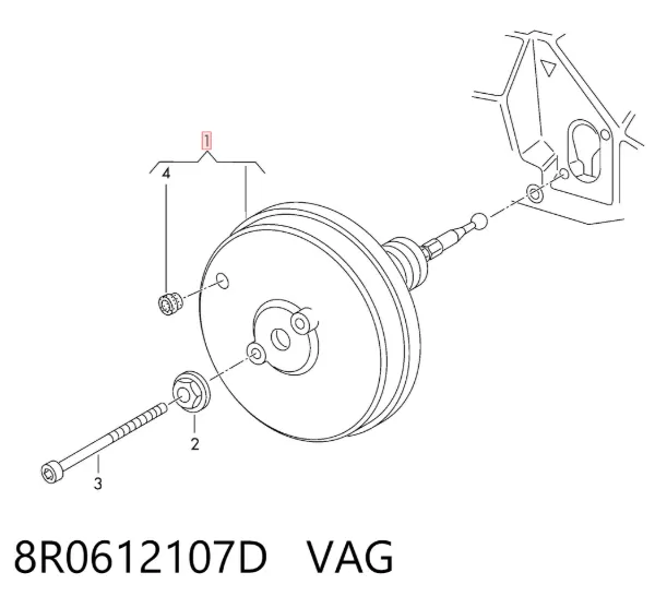 Servofreno 8R0612107D VAG