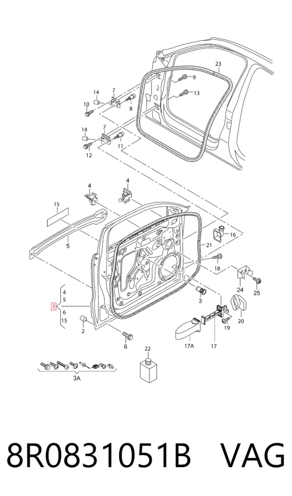 Puerta delantera izquierda Audi Q5 8RB