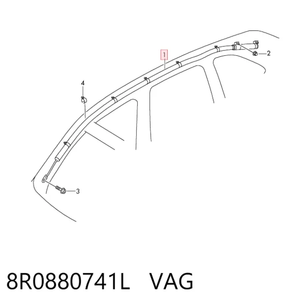 Airbag de cortina lateral izquierda 8R0880741L VAG