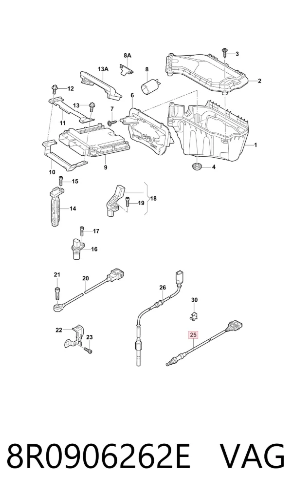 Sensor de oxígeno previo al catalizador 8R0906262E VAG