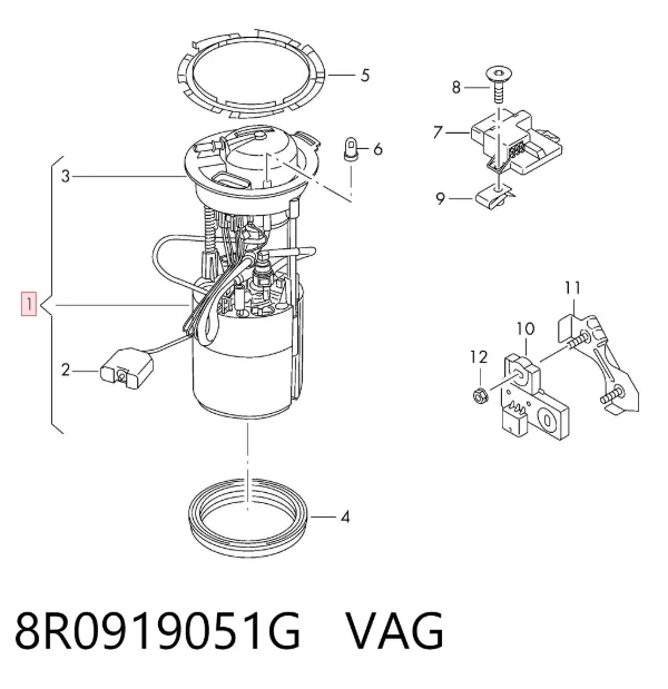Bomba de gasolina 8R0919051G VAG
