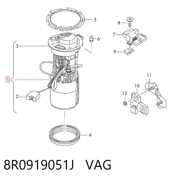 Bomba de gasolina 8R0919051J VAG