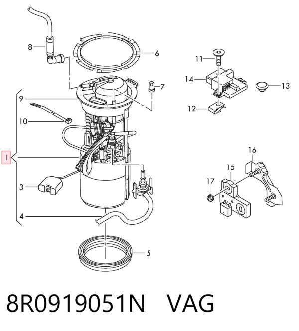 Bomba de gasolina 8R0919051N VAG