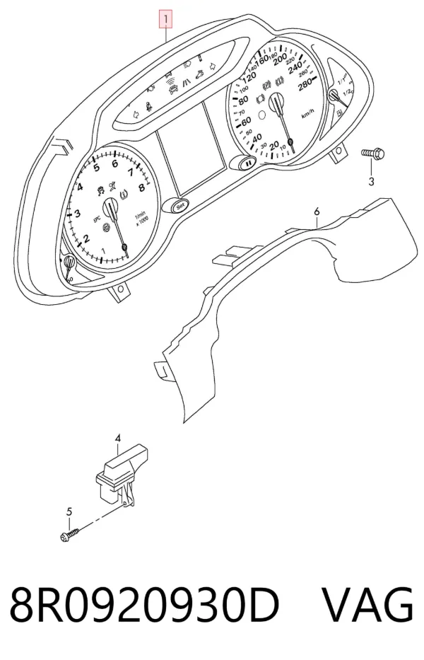 Cuadro instrumentos 8R0920930D VAG
