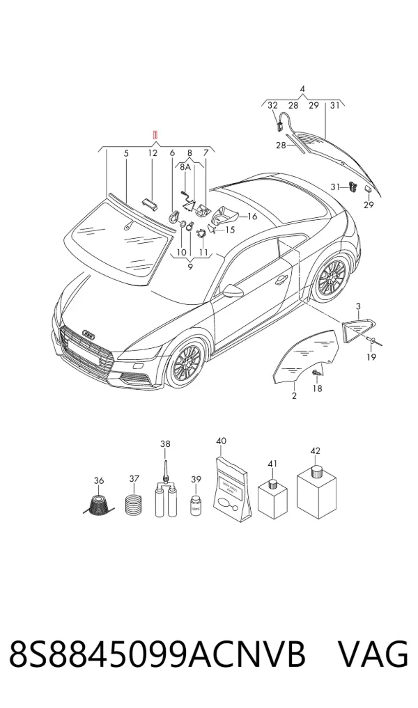 Parabrisas Audi TT FV3, FVP