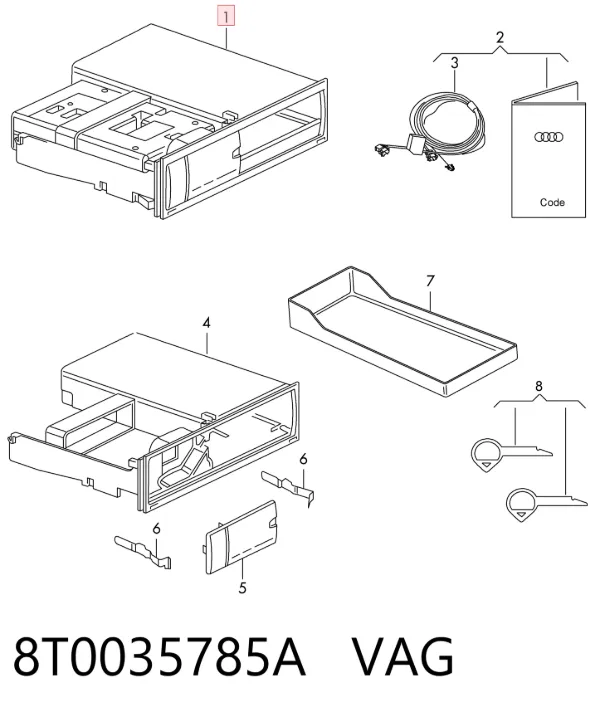 Módulo de interfaz de diagnóstico 8T0035785A VAG