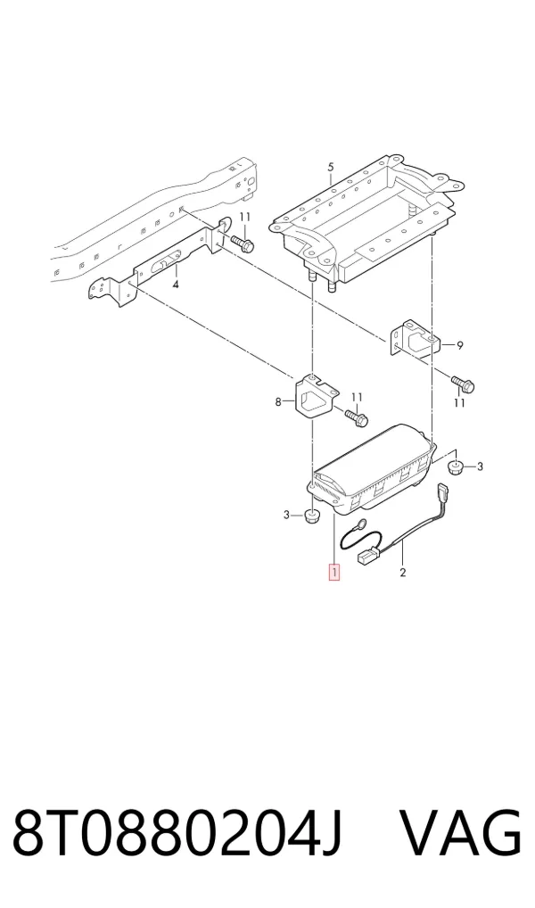 Airbag lateral 8T0880204J VAG