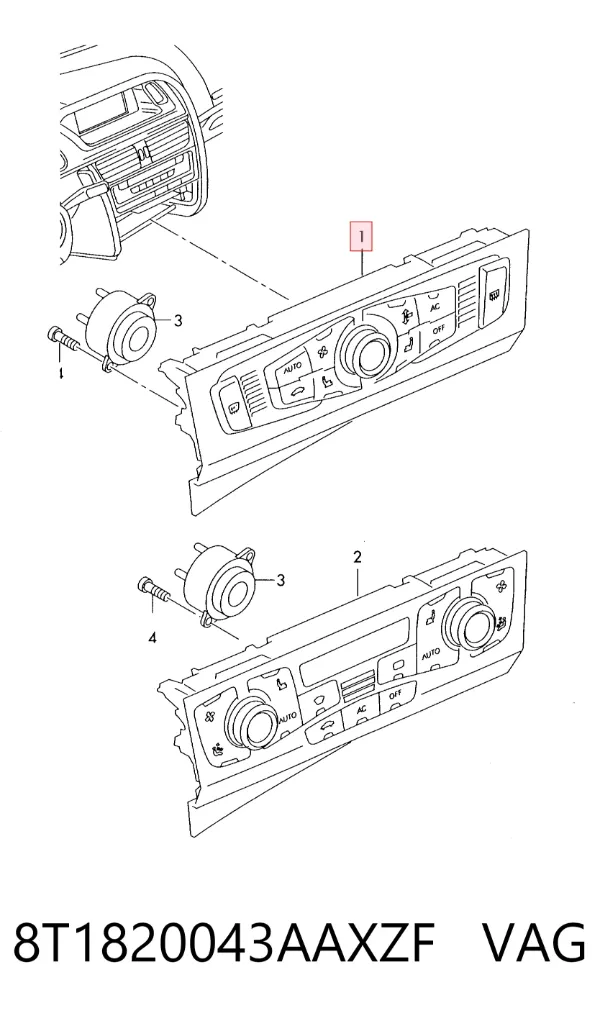 Unidad de control aire acondicionado Audi A4 Avant B8
