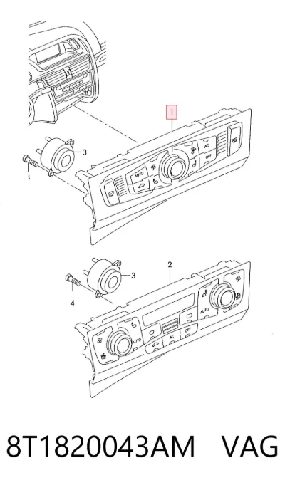 Módulo de modos de calefacción/aire acondicionado VAG 8T1820043AM