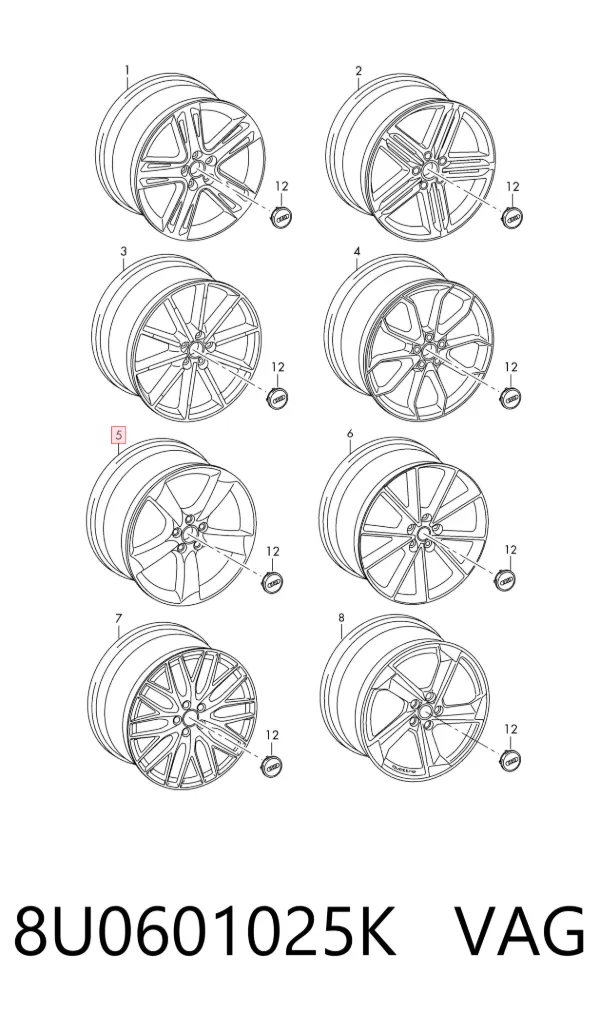 Llantas Audi Q3 8UB, 8UG