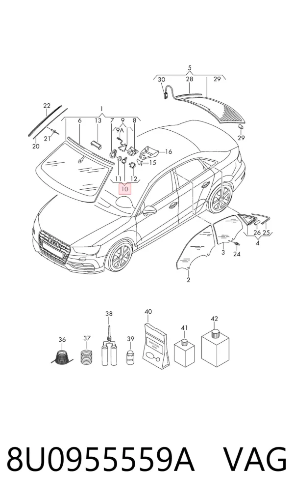 Sensor de lluvia Audi TT FV9, FVR