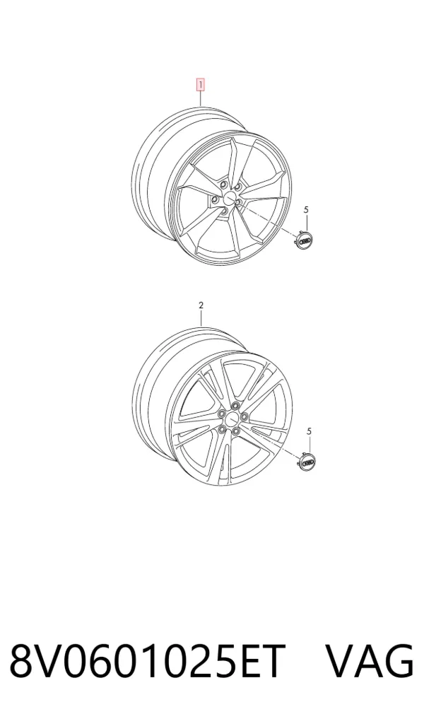 Llantas 8V0601025ET VAG