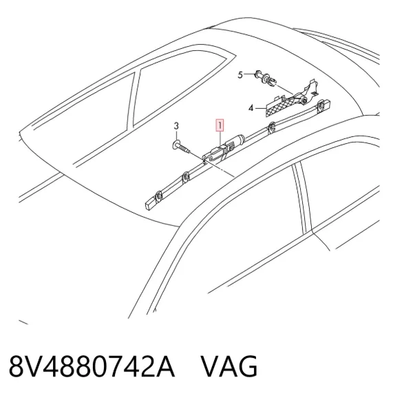 Airbag de cortina lateral derecha 8V4880742A VAG