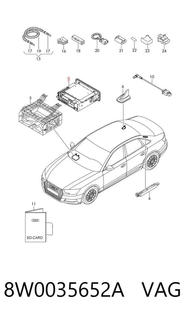Radio Audi Q5 FYB, FYG
