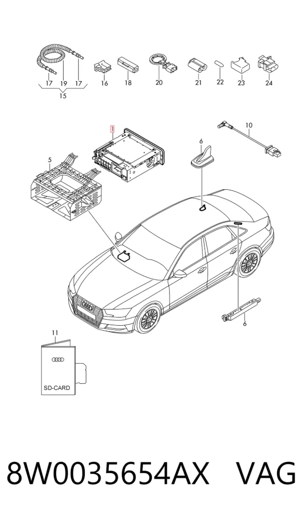Radio 8W0035654AX VAG